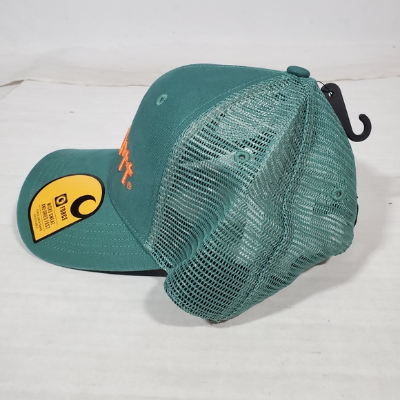 NWT CARHARTT SEA FOAM GREEN LOGO CANVAS TRUCKER BASEBALL MESH ADJUSTABLE HAT CAP - Picture 2 of 5